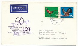 ALLEMAGNE BERLIN - Enveloppe Premier Vol Lufthansa FRANCFORT/MAIN => VARSOVIE 1965 - Autres & Non Classés