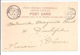 Ligne N. Paq-Fr- No.7.Salles 1.924/7 Bat.Océanien. C.p. Pettah Ceylon - Poste Maritime