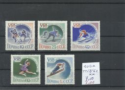 RUSIA   YVERT  2258/62  MNH  ** - Hiver 1960: Squaw Valley
