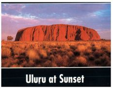 (206) Australia - (with Stamp At Back Of Card) NT- Uluru At Sunset - Uluru & The Olgas