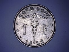 BELGIË - GOED VOOR 1 FRANC 1922 - 1 Franc