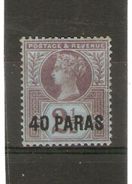 BRITISH LEVANT 1887 40pa On 2½d SG 4 MOUNTED MINT Cat £21 - Levante Británica