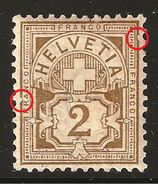 Zu  58A / Mi 50X / YT 63 "ovale Large" VARIÉTÉS */MH SBK * 50,- ++ Voir Scan Recto/verso + Description - Unused Stamps