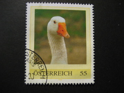 Österreich- Pers.BM Aus Markenheft "Tiere Auf Dem Bauernhof" Gans Gebraucht - Personalisierte Briefmarken