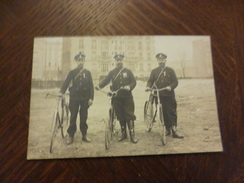 Carte Photo 75 Paris Policiers à Bicyclette Police  1908 Rare!!!!!!!!! TBE - Other & Unclassified
