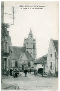 80 : CRECY EN PONTHIEU - L'EGLISE ET LA RUE DE L'EGLISE - Crecy En Ponthieu