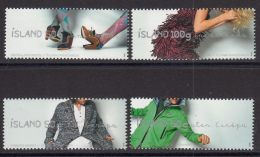 Iceland 2012 MNH Scott #1260-#1263 Set Of 4 Contempoary Fashion Designs - Unused Stamps