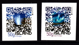 Iceland 2012 MNH Scott #1274-#1275 Set Of 2 QR Codes - EUROPA Rouletted 4 Sides - Nuevos