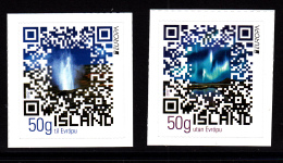Iceland 2012 MNH Scott #1274-#1275 Set Of 2 QR Codes - EUROPA Rouletted 4 Sides - Neufs