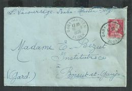 Enveloppe Avec 15 Muller De Baba Hassen (Algérie) Pour Boisset Et Gaujac (Gard) - Covers & Documents