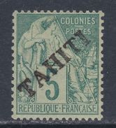 Tahiti N° 10 X Timbre Des Colonies Françaises Surchargé : 5 C. Vert Trace De Charnière Sinon TB - Neufs