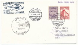 DANEMARK - Enveloppe Foire De Leipzig - 50eme Anniversaire Vol Spécial - 1969 - Luftpost