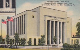 Pennsylvania Harrisburg Dauphin County Court House Curteich - Harrisburg