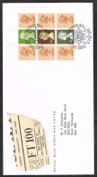 RB 1173 -  GB 1988 Prestige Pane Stamps FDC First Day Cover - Financial Times FT100 - 1981-1990 Dezimalausgaben