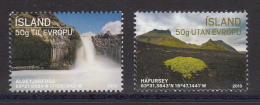 Iceland 2013 MNH Set Of 2 Tourism Aldeyjarfoss, Hafursey - Unused Stamps