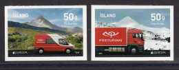 Iceland 2013 MNH Set Of 2 Postal Vehicles EUROPA Perfs On 4 Sides - Neufs