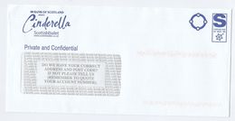 BANK Of Scotland CINDERELLA SCOTTISH BALLET ADVERT COVER   'POSTAGE PAID C9 10015 GB' Ppi Stamp Theatre Banking - Lettres & Documents