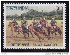 India MNH 2014, Sagol Kangjei, Game Of Polo, Horse Sport, - Neufs