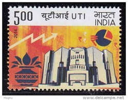 India MNH 2014, Unit Trust Of India, UTI, Capital, Stock Investment, Graph Sign, By Statistics, Mathematics, Coconut, - Neufs