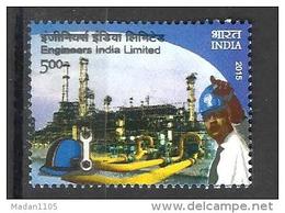 INDIA, 2015, Engineers India Limited-Civil Construction, Hat, Spanner, Petroleum, MNH, (**) - Neufs
