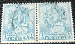 India 1949 Bodhisattva 1a X2 - Used - Used Stamps