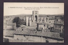 CPA 84 - PERNES - Vue Générale , La Paroisse , Eglise Notre-Dame - TB PLAN CENTRE VILLAGE Avec Détails Des Maisons - Pernes Les Fontaines