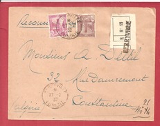 Y&T N°134+137 FERRYVILLE     Vers    ALGERIE  1932 2 SCANS - Lettres & Documents
