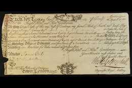5036 BRITISH OCCUPATION OF MARTINIQUE 1762 (16th April) Bill Of Exchange For £1788.10s Payable To George Bridges Rodney  - Altri & Non Classificati