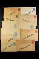 5094 POSTAL STATIONERY- BRITISH WEST INDIES - "SPECIMEN" OVERPRINTS All Different Unused QV To KGV Postal Cards, Envelop - Other & Unclassified