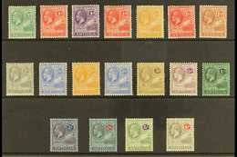 5195 1921-29 Wmk Script CA Definitives Set Complete With The Additional Colours, SG 62/80, Very Fine Mint (the 3s With S - Other & Unclassified