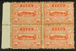 5252 WESTERN AUSTRALIA REVENUE STAMPS - SUPREME COURT FEES 1907 6d Red (Barefoot 33) With Horizontal And Vertical Double - Other & Unclassified