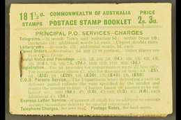 5297 1927 PART BOOKLET 2s3d Green On Pale Green Booklet, SG SB20, If Complete, Should Contain 18 X 1½d Stamps (SG 96), A - Other & Unclassified