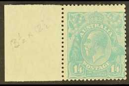 5299 1928 1s.4d Turquoise Blue, SG 104, Fine Mint With Sheet Margin At Left. For More Images, Please Visit Http://www.sa - Other & Unclassified