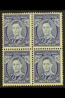 5310 1937-49 3d Bright Blue Perf 13½x14 Die II Ordinary Thin Paper, SG 168ca, Fine Mint (two Stamps Never Hinged) BLOCK  - Other & Unclassified