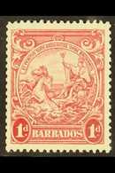 5398 1938-47 1d Scarlet, Perf 13½ X 13, SG 249, Very Fine Mint. For More Images, Please Visit Http://www.sandafayre.com/ - Barbados (...-1966)