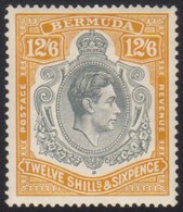 5465 1938 12s 6d Grey And Brownish Orange SG 120a, Fine Mint, Usual Streaky Gum.  For More Images, Please Visit Http://w - Bermuda