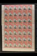 5472 1938-52 COMPLETE SHEET NHM 1d Black & Red, Plate 2, Complete Sheet Of 60 Stamps (6 X 10), Selvedge To All Sides, Ne - Bermuda