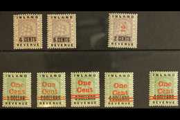 5496 1888-90 Group Of Surcharges Incl. 1888-9 4c With Large "4" Variety, 6c With Straight Top To "6," 1889 "2" On 2c & 1 - British Guiana (...-1966)