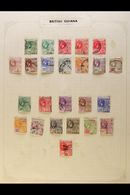 5497 1913-1951 USED COLLECTION On Leaves, Chiefly ALL DIFFERENT, Inc 1913-21 Set To 48c, 1921-27 Set To 72c, 1931 Centen - British Guiana (...-1966)