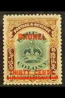 5546 1906 30c On 16c Green And Brown, Overprinted On Labuan, SG 20, Mint. For More Images, Please Visit Http://www.sanda - Brunei (...-1984)