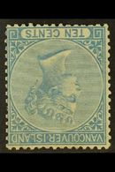 5591 1865 10c Blue, Perf 14, Variety "wmk Inverted", SG 14w, Very Fine Mint Part Og. Lovely Example Of This Elusive Stam - Other & Unclassified