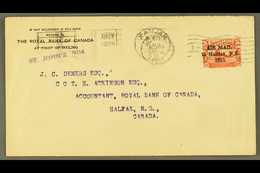 5632 1921 Commercial Cover From St John's To Halifax Franked 35c Red Air Mail, SG 148f Tied By St John's Duplex Cancel.  - Other & Unclassified