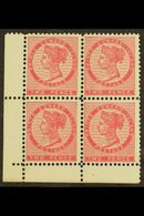 5656 1862-70 2d Deep Rose, Die I, SG 13, Never Hinged Mint Corner Block Of 4. Pretty! For More Images, Please Visit Http - Other & Unclassified