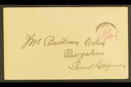 5706 1908 MANUSCRIPT PROVISIONALS Cover Endorsed "Pd ¼d W.G. McC" In Red Ink, With "George" C.d.s. (date Unclear, Possib - Cayman Islands