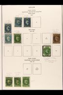 5719 1857-1952 A Most Useful Collection On Pages, Incl. A Range Of 1857-59 Imperfs Incl. 6d On Blued Paper, 1s 9d (repai - Ceylon (...-1947)