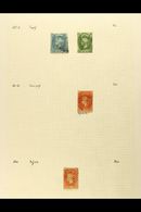 5720 1857-1952 MINT & USED COLLECTION On Leaves, Inc 1857-59 1d (3 Margins, Jumbo At Sides) & 2d (fault) Used, 1861-64 1 - Ceylon (...-1947)