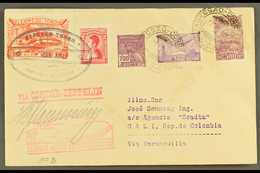 5794 1932 ZEPPELIN FLIGHT. 1932 (24 March) Cover Bearing An Interesting Mixed Franking Of TOBON 6c (Colombian Private Co - Colombia