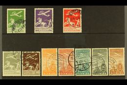 5902 1925-34 USED AIR POST COLLECTION A Complete Range Including 1925 Set (Mi 143/45), 1929 Set (Mi 180/81) & 1934 Set ( - Other & Unclassified