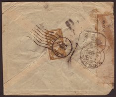 5928 1945 INDIA USED IN: (June) Envelope To Bombay, Bearing On The Flap KGVI 1a 3p Pair, Tied By Crisp DUBAI (Donaldson  - Dubai