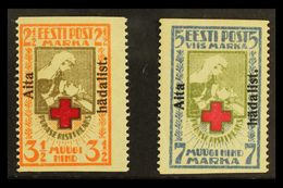 5977 1923 "Aita Hadalist." Charity Overprints IMPERFxPERF Complete Set (Michel 46/47 A Uw, SG 49Bba/50Bba), 3½m Fine Min - Estonia